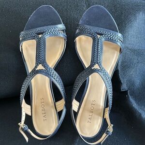 Talbots Women's Navy Sandals-used